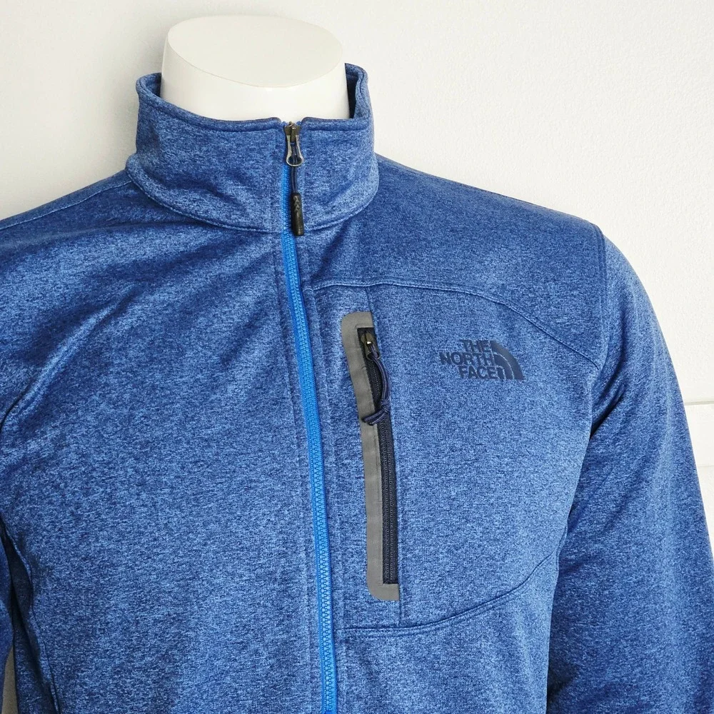 The North Face Mens Blue  Heathered Canyonlands Half Zip Pullover Jacket Size M